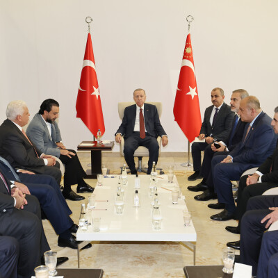 Türkiye Cumhurbaşkanı Erdoğan, Irak Meclis Başkanı Halbusi'yi kabul etti